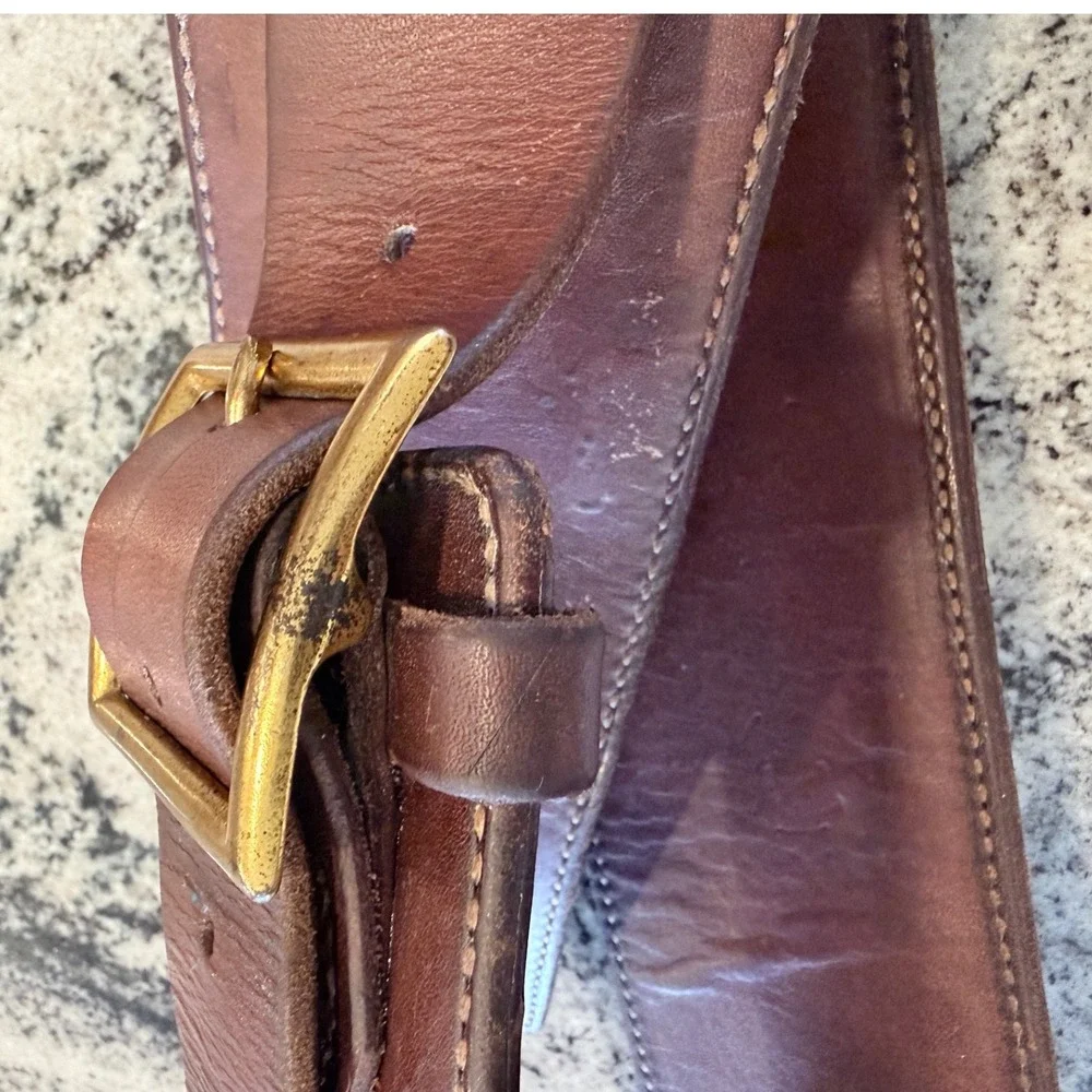 Siegle's Oakland Calif Vintage Leather Western Gun Belt Holster Scout 395 Brown